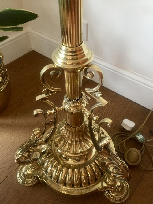Spectacular Edwardian  Standard Telescopic Lamp Brass