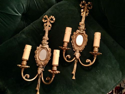 SPECTACULAR PAIR LARGE NAPOLEON III GIRANDOLES IN BRONZE - ADDITIONAL PHOTO 1