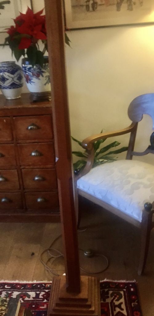 FINE QUALITY EDWARDIAN STEPPED STANDARD LAMP - ADDITIONAL PHOTO 10