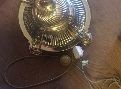 SPECTACULAR VICTORIAN TELESCOPIC STANDARD LAMP SOLID BRASS - ADDITIONAL PHOTO 8