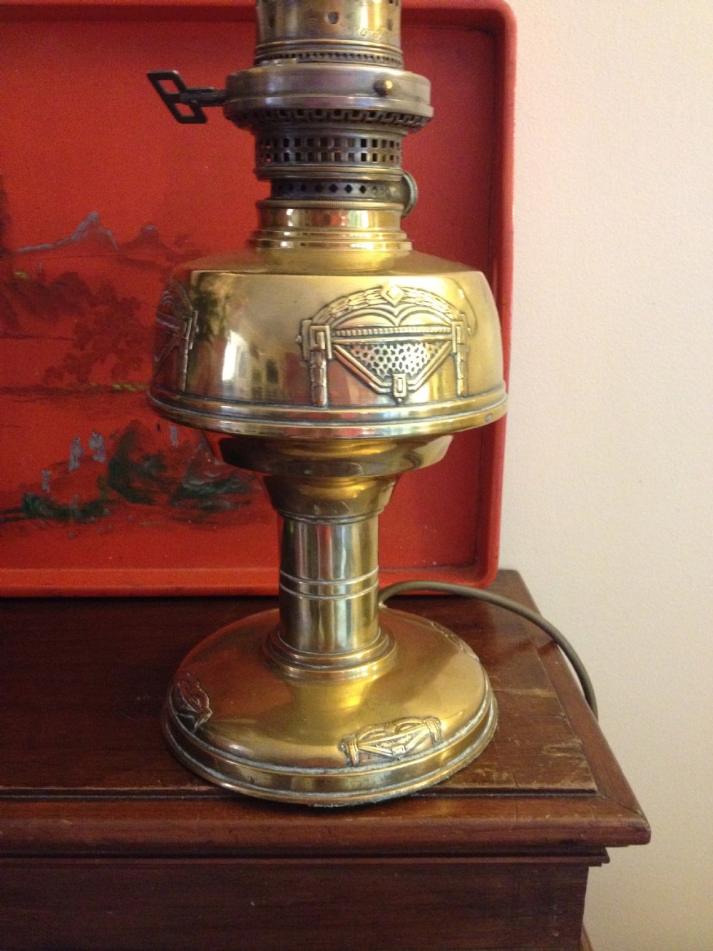  Napoleon III  Oil Converted  Table Lamp
