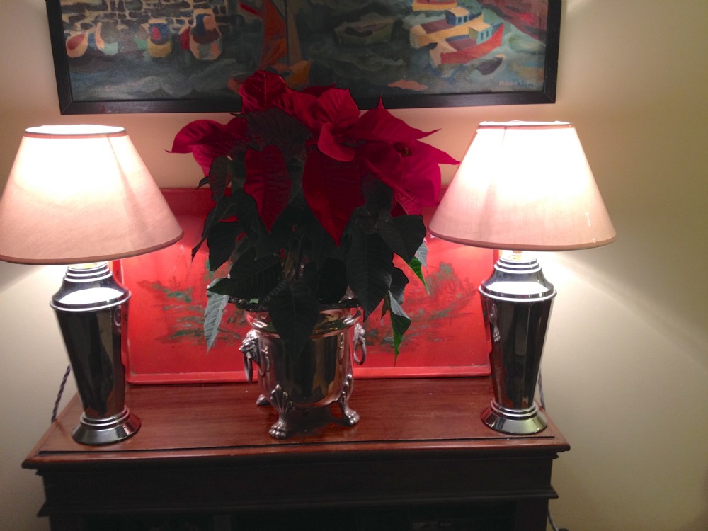 Pair Art Deco Table Lamps in Chrome