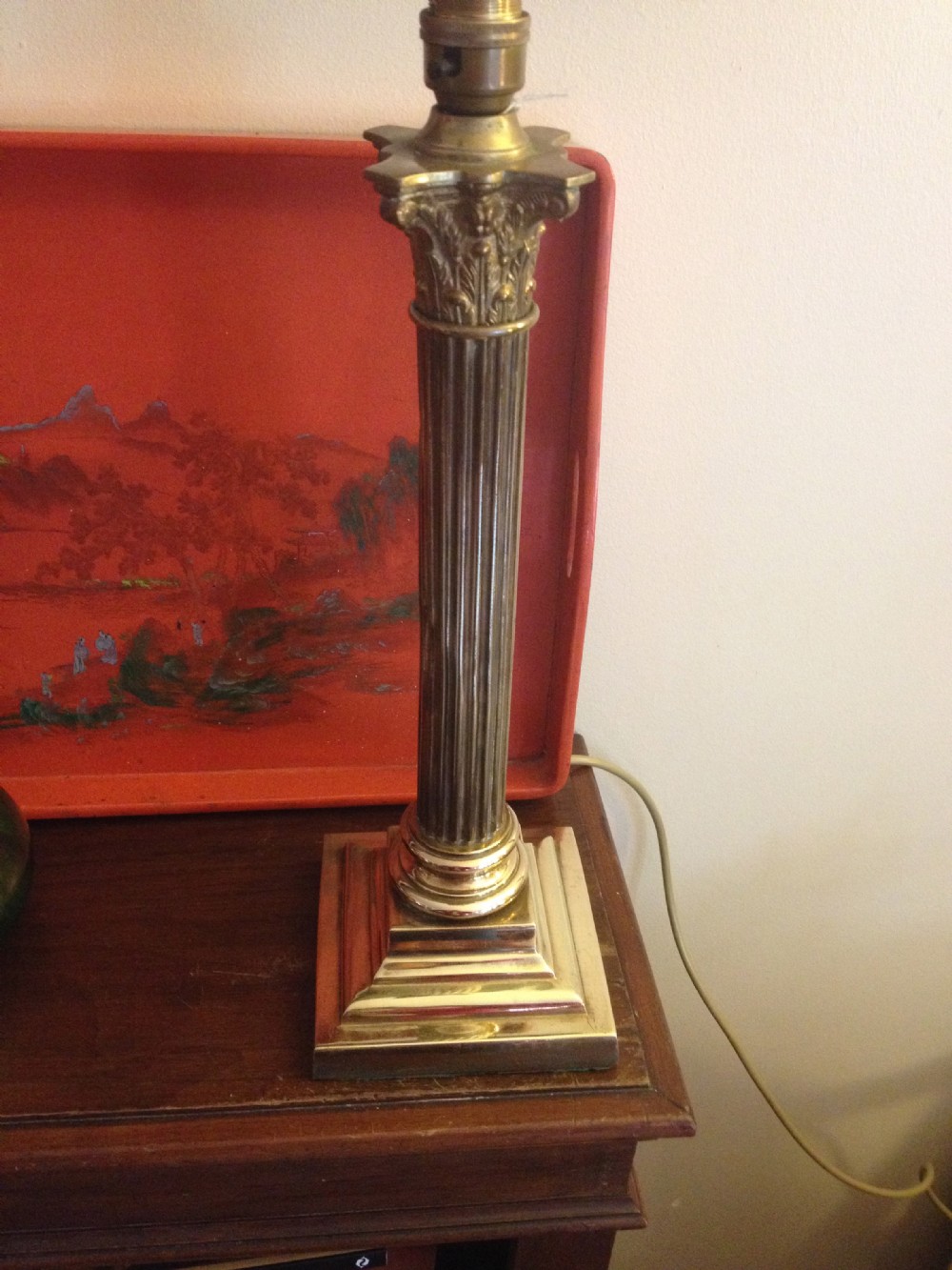Tall Edwardian  Column in Brass
