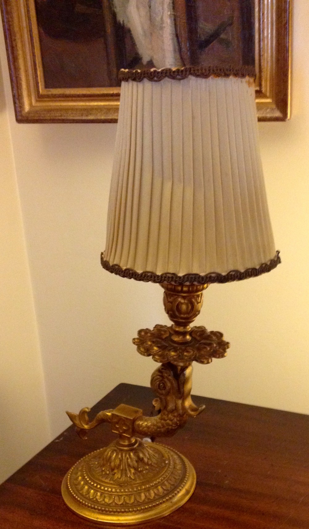Napoleon III Consol Lamp in Bronze