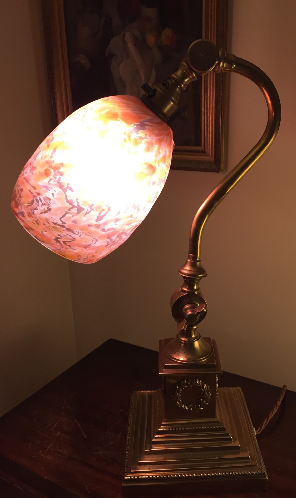 Impressive Original Edwardian Desk Lamp