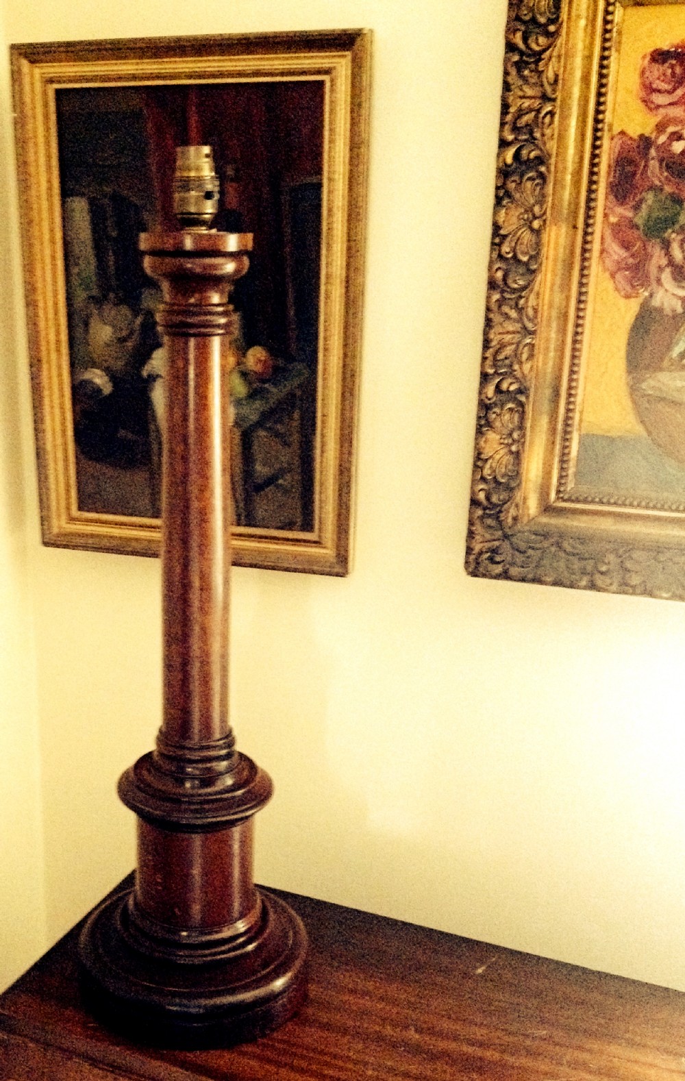 Imposing Edwardian Obelisk Table /Desk Lamp