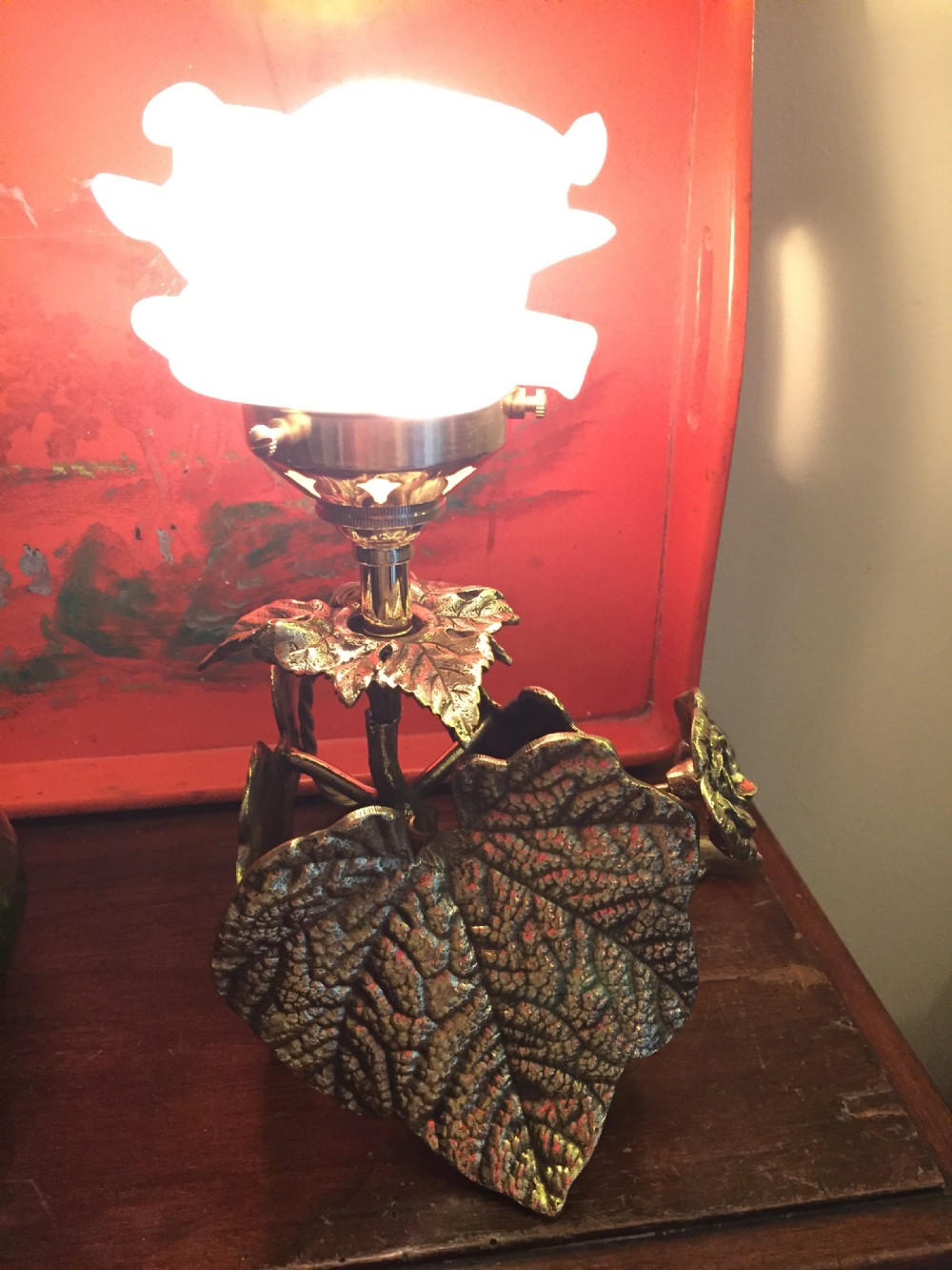 Original Lamp Branch and Foliage Bronze