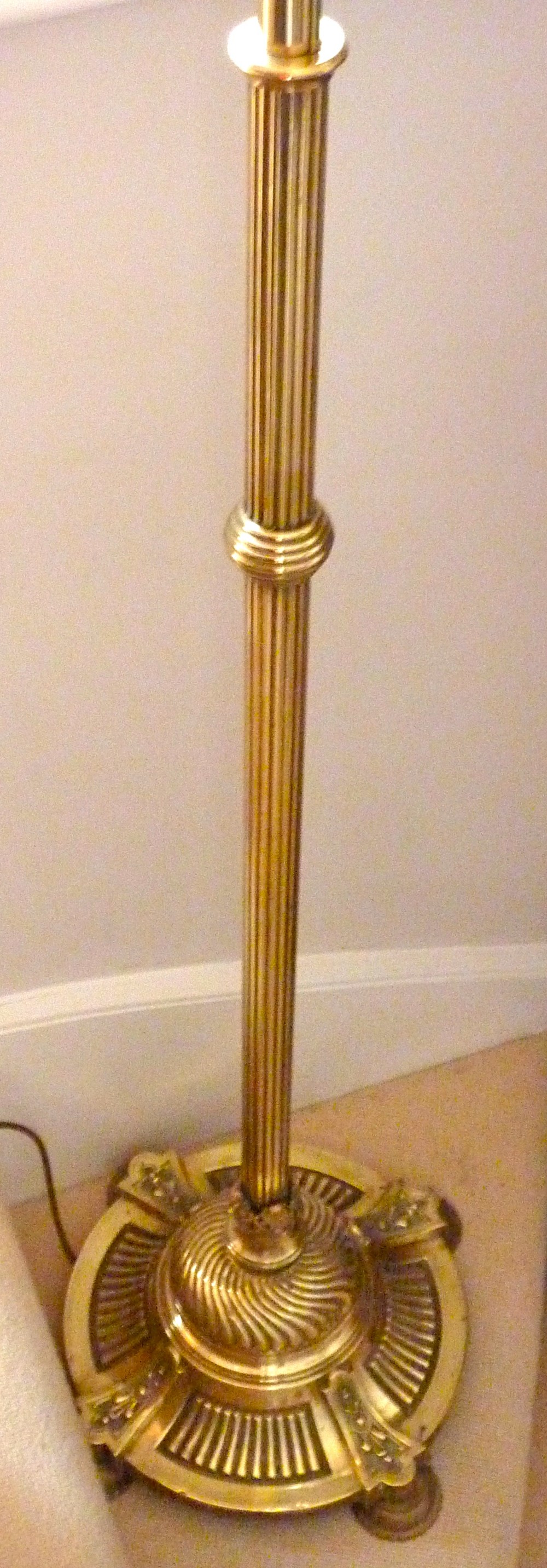 Imposing  Standard Telescopic Edwardian Lamp Solid Brass