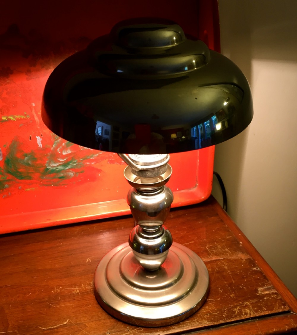 Iconic Art Deco Desk  Lamp in Chrome