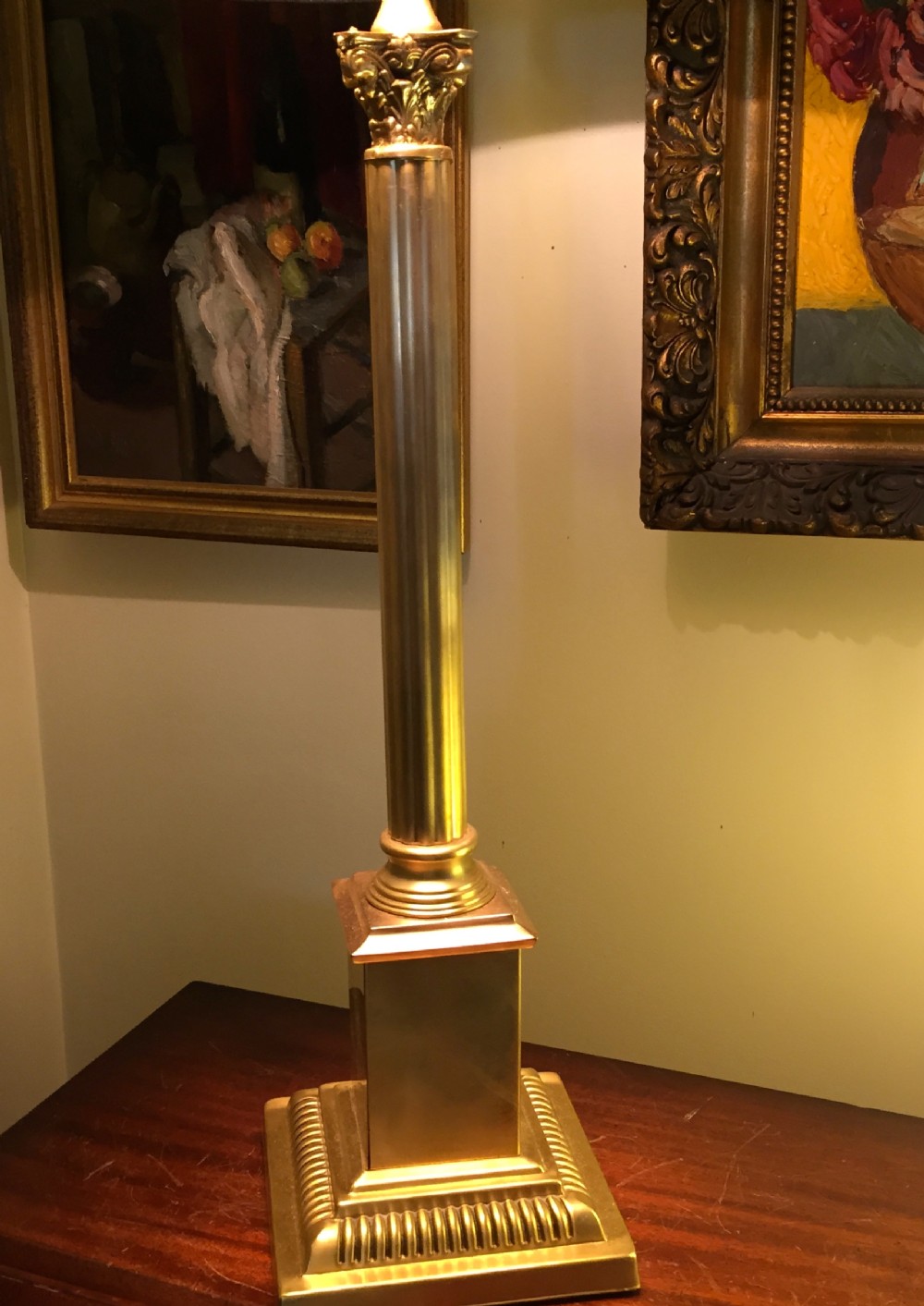 Impressive Tall  Corinthian Column Desk Lamp