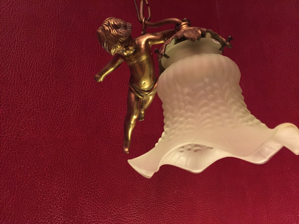 Delightful Cherub Ceiling Light  View IV