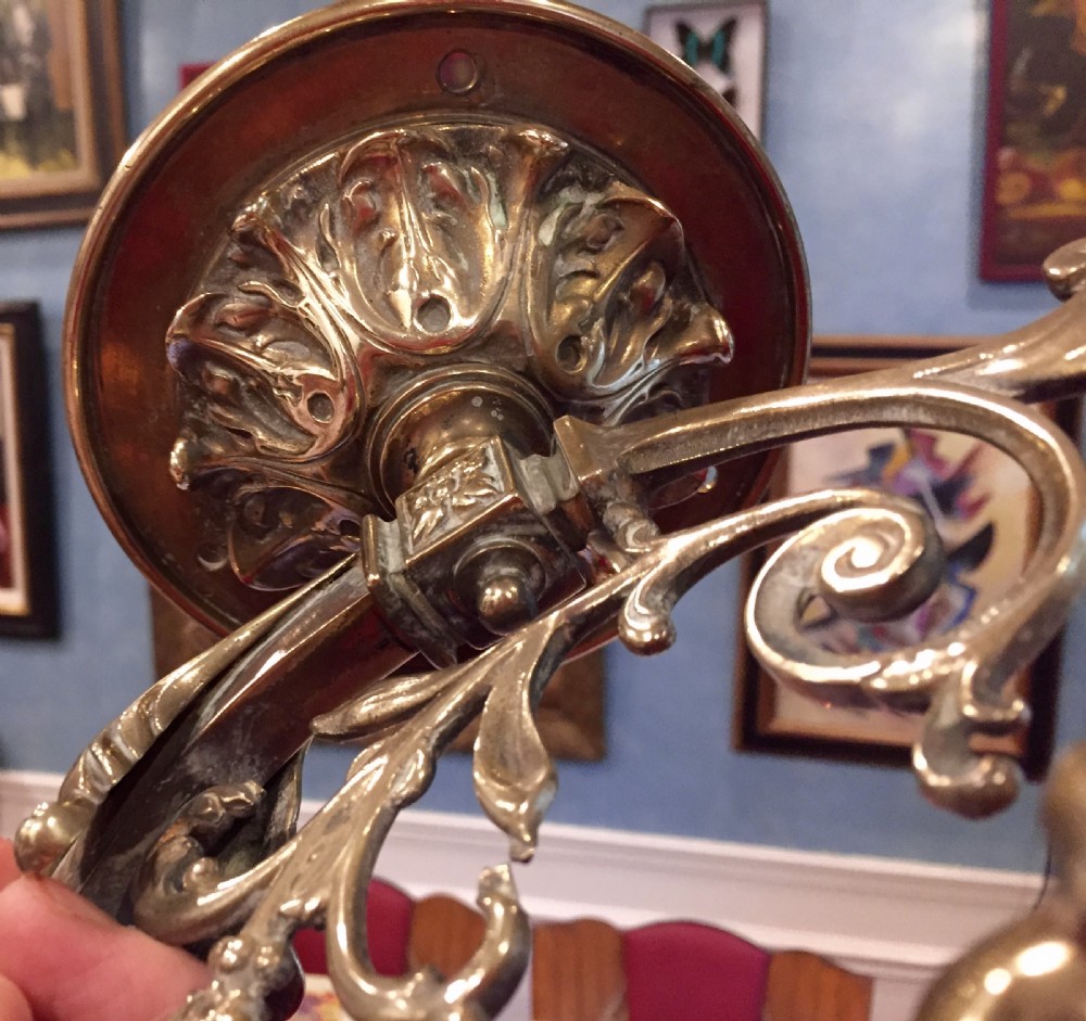 Cherub 19th Century Wall Light Bronze View IX