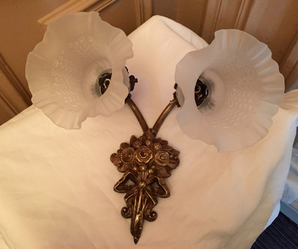  Pair Splendid 19th Century French Wall Lights Bronze View II