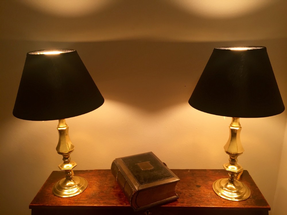 Pair Classic Consol Brass  Lamps View III