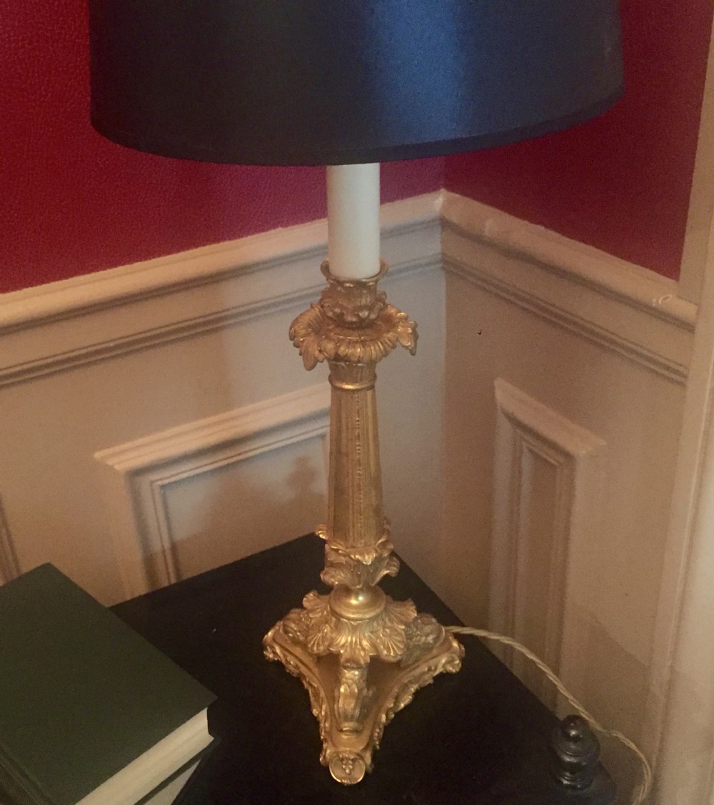 Empire Table Lamp  Gilt Bronze