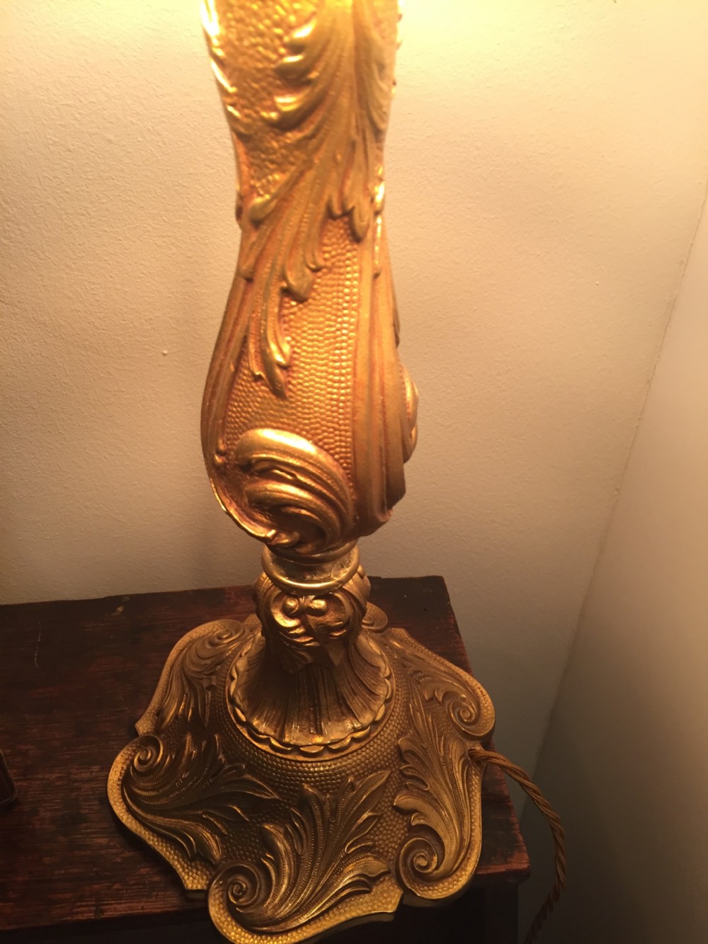 19th Century Gilt Bronze Table Lamp View II