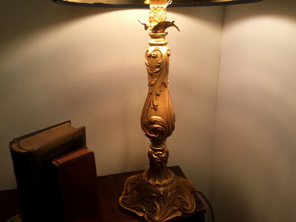 19th Century Gilt Bronze Table Lamp View IV