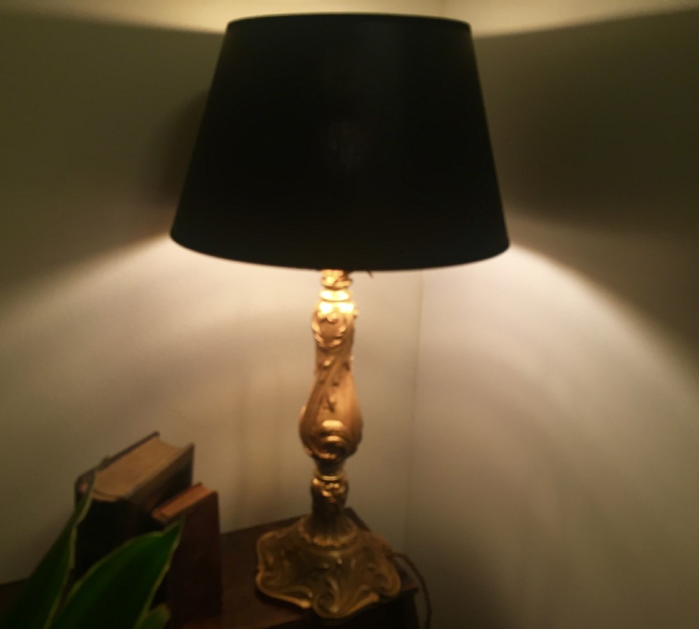 19th Century Gilt Bronze Table Lamp View XI