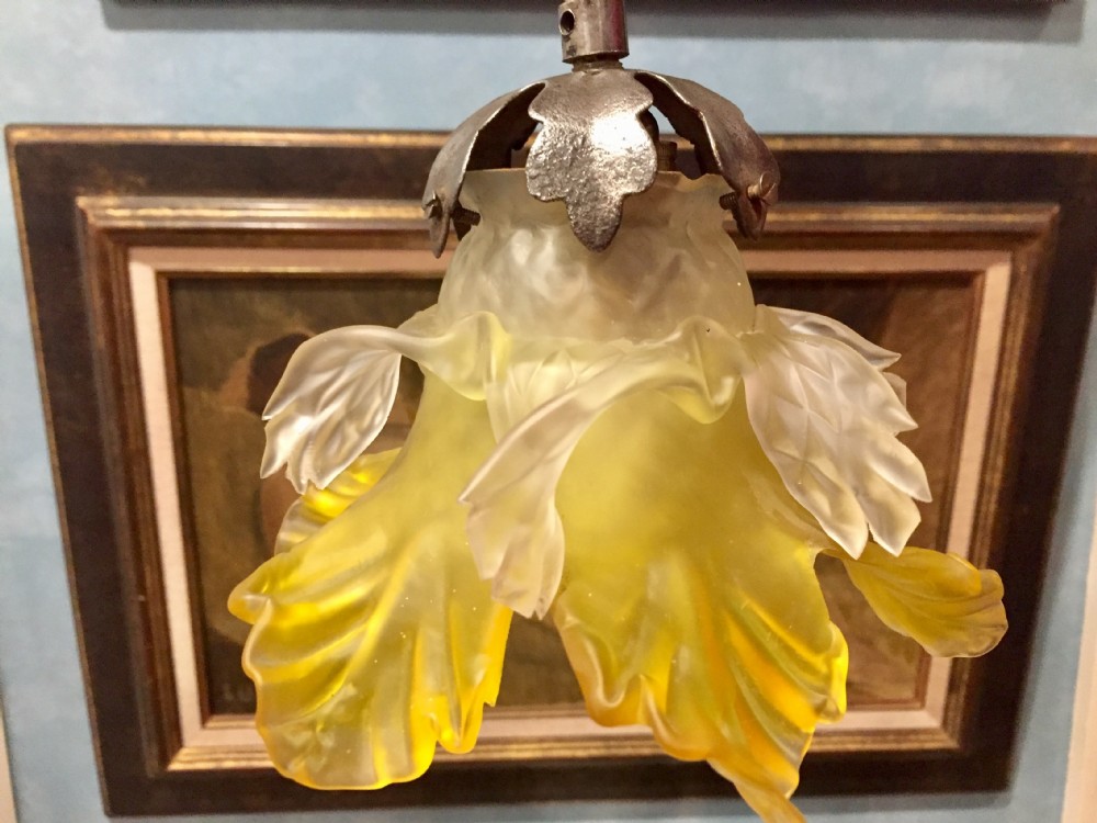 Splendid Loetz  Ceiling  Lamp Frosted Glass  View III