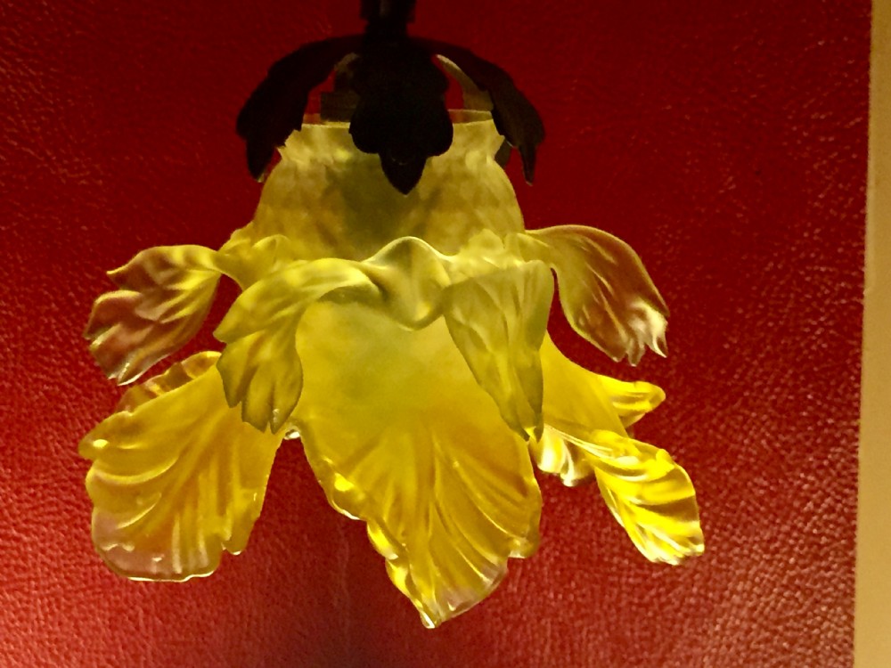 Splendid Loetz  Ceiling  Lamp Frosted Glass  View VII