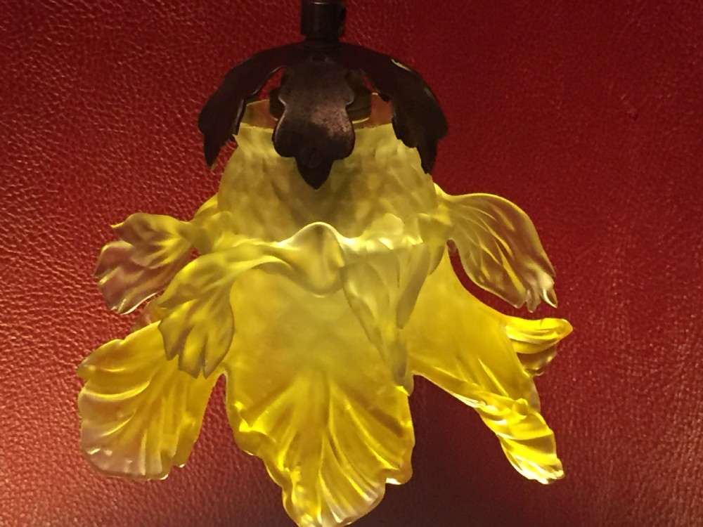 Splendid Loetz  Ceiling  Lamp Frosted Glass  View VIII