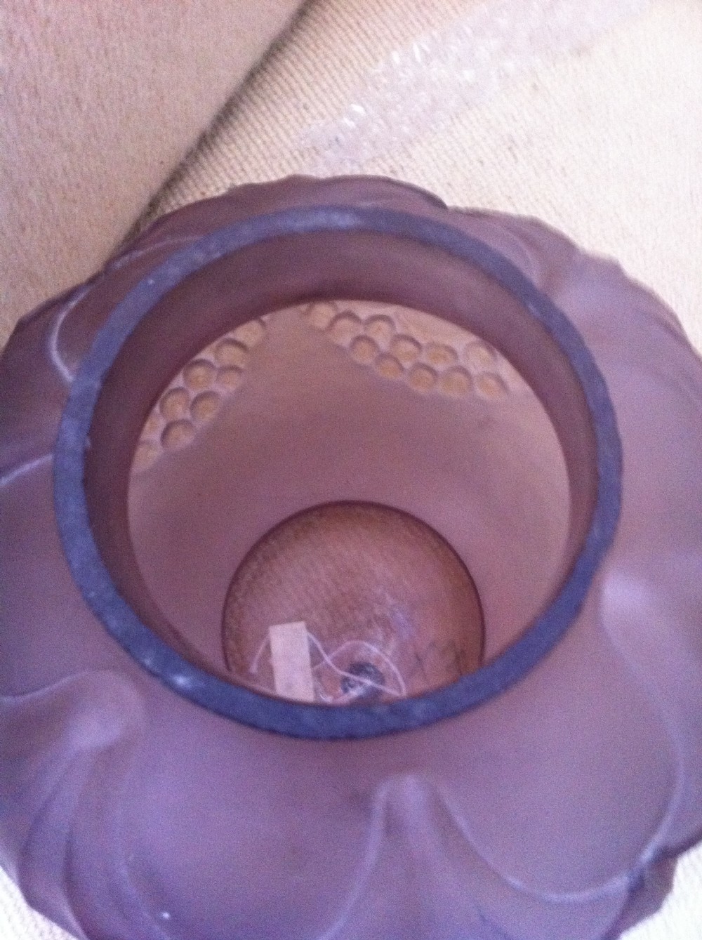 Large Art Deco Vase Frosted Glass View III