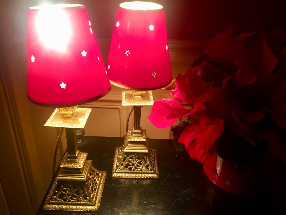 Pair Pierced Georgian Mantelpiece or Consol Lamps View VIII