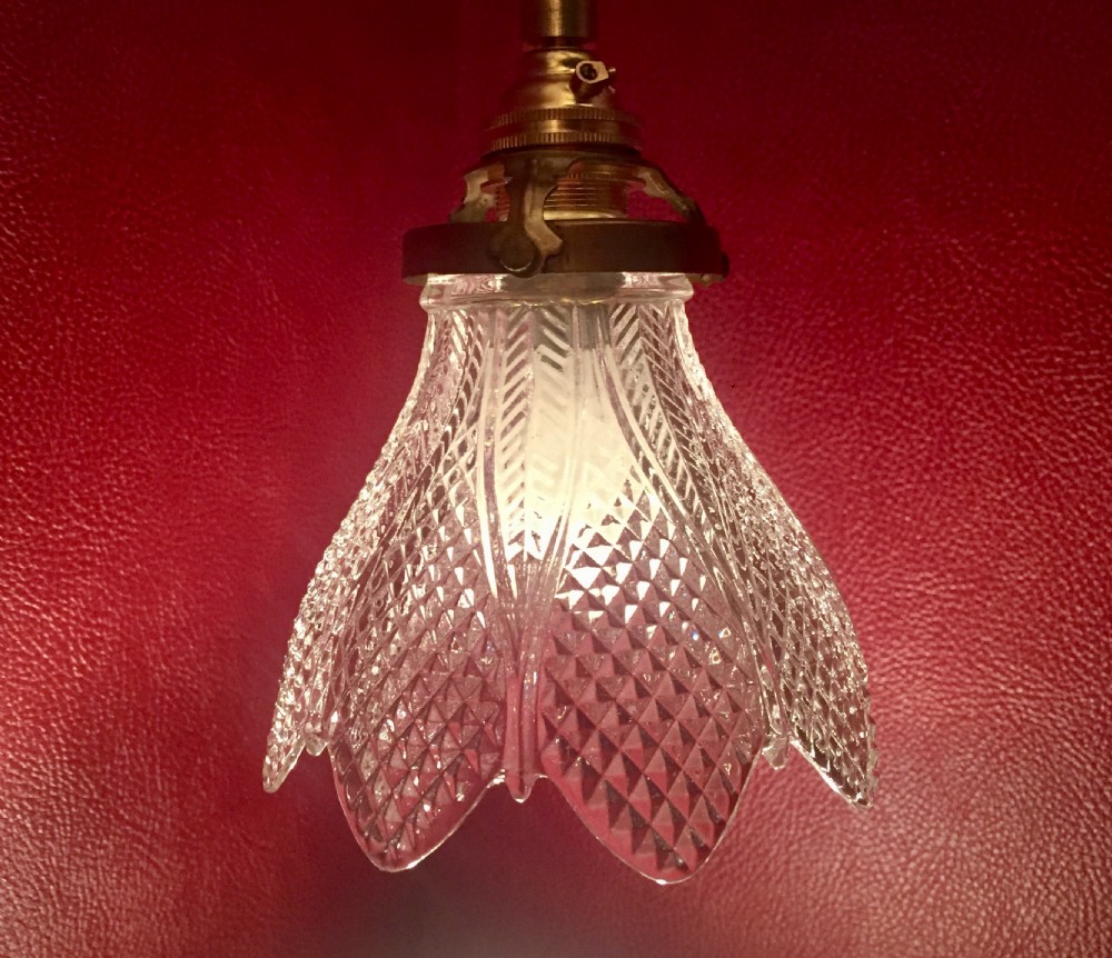 1920 French Crystal Ceiling Lamp