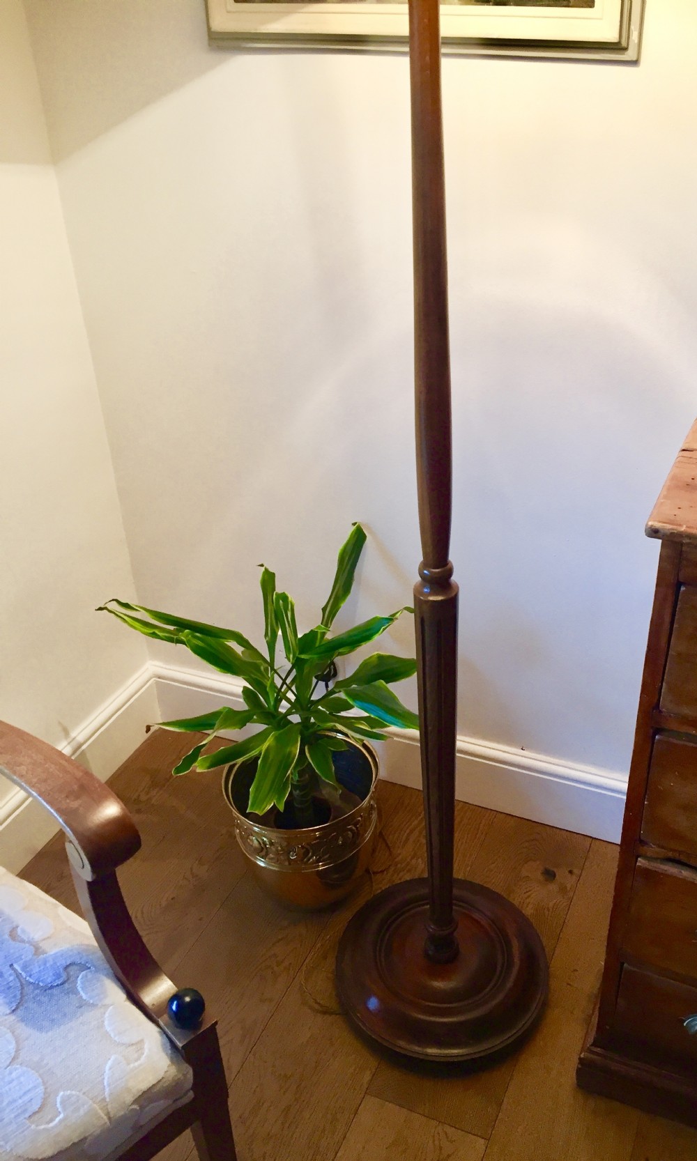 Handsome Art Deco Standard Lamp Oak