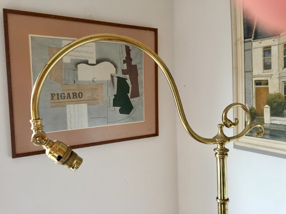 Handsome  Edwardian Standard Telescopic Articulate Lamp Brass & Copper  View VI