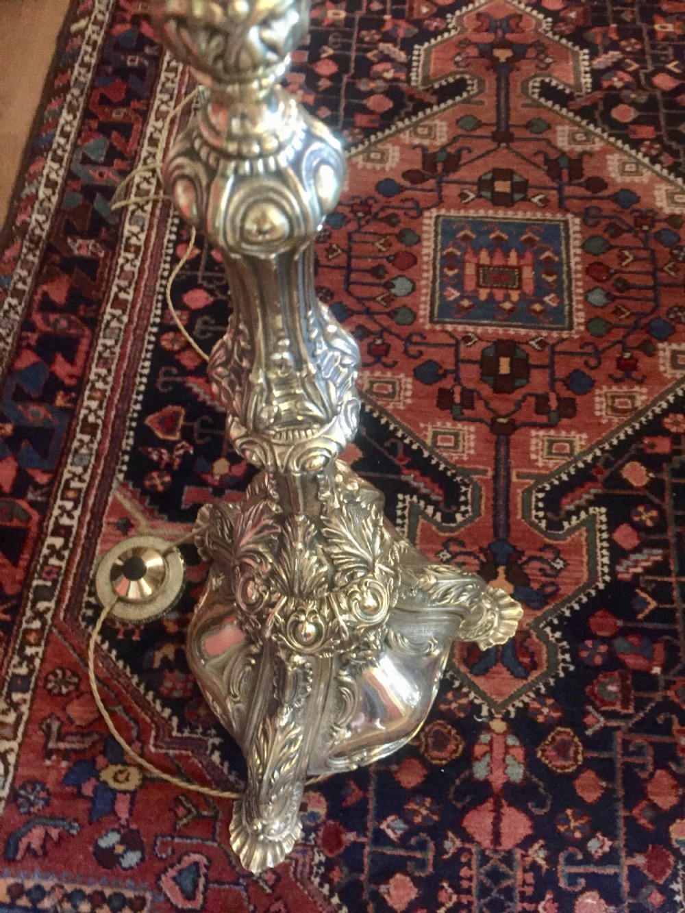 Impressive French Standard  Lamp  Rococo Brass