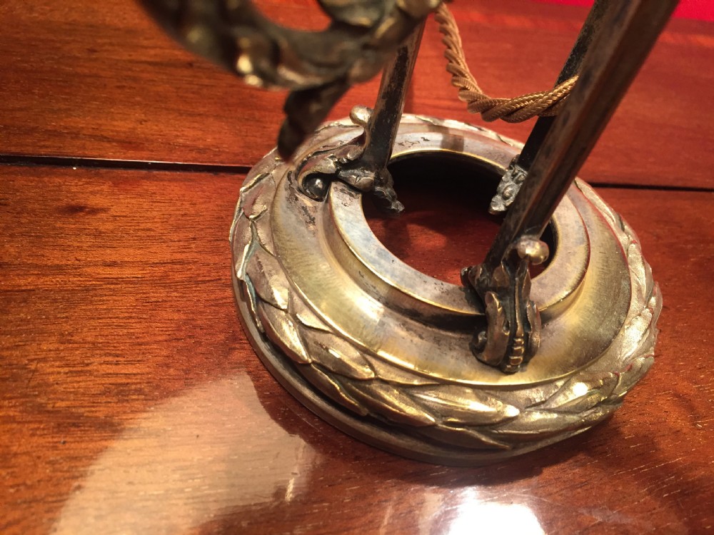 Original Napoleon III Bouillotte Desk Lamp Bronze and Green Tole View V