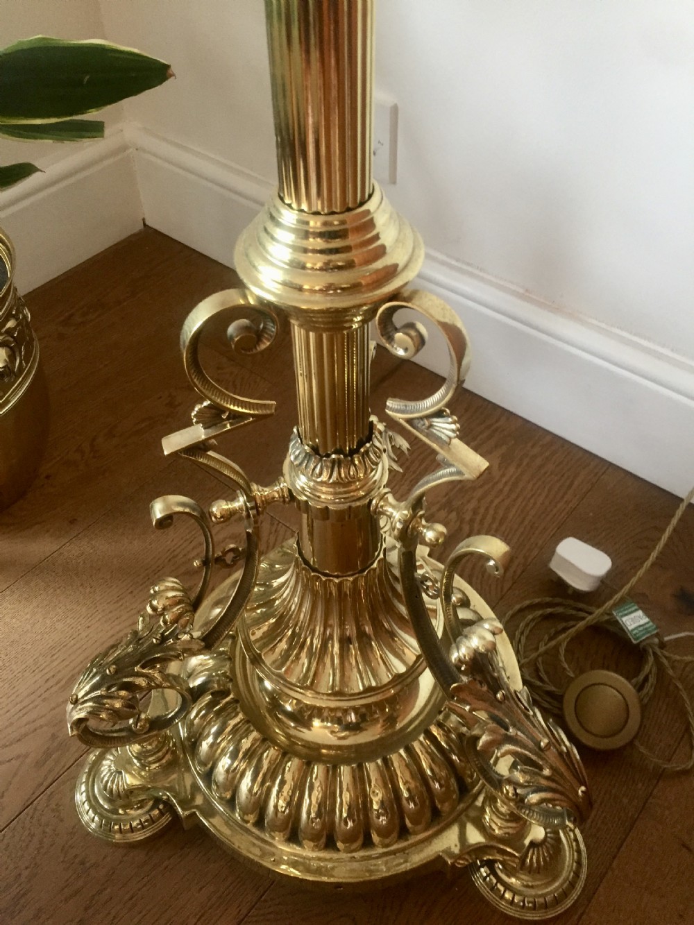 Spectacular Edwardian  Standard Telescopic Lamp Brass