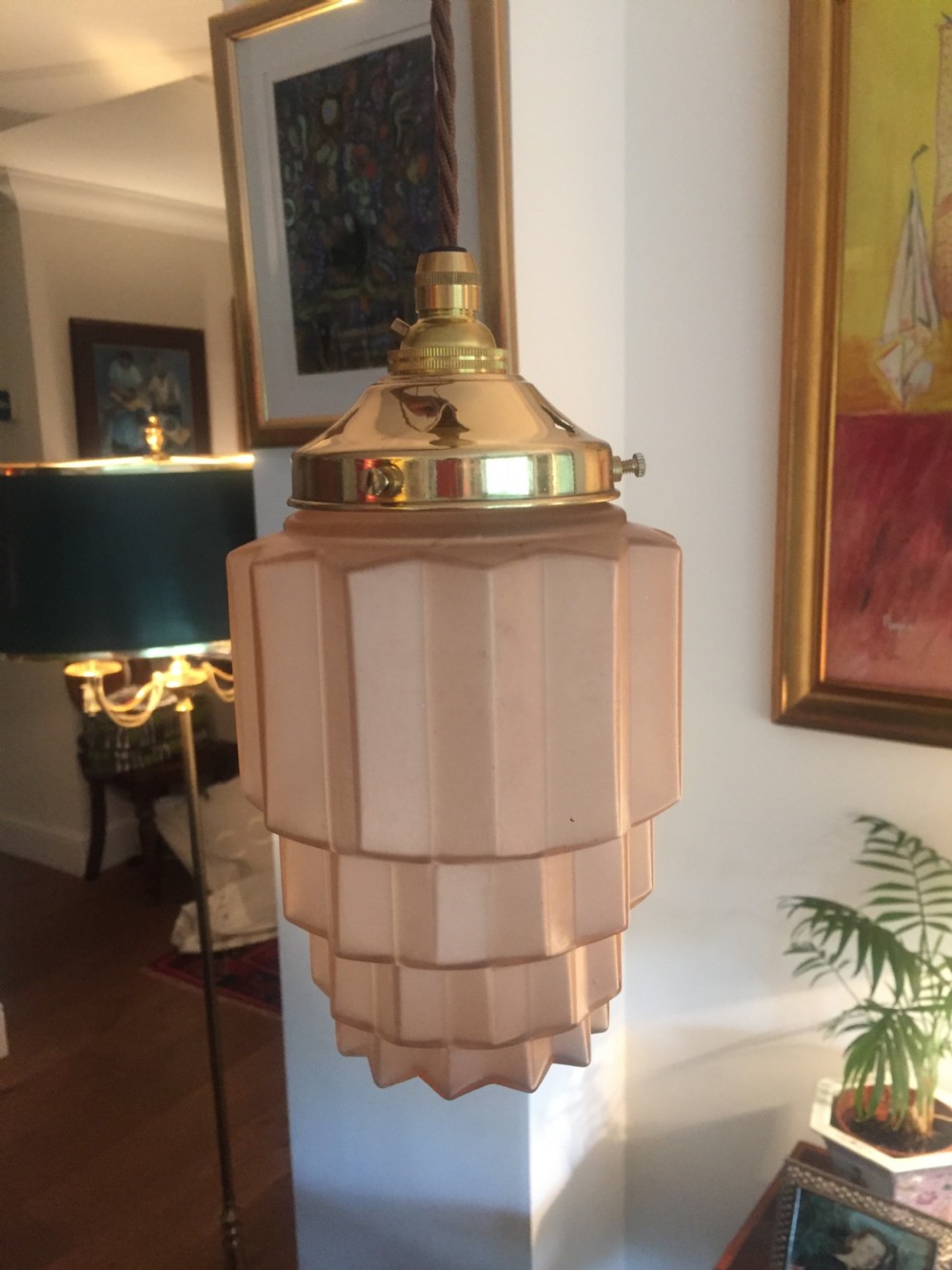 Iconic Art Deco Skyscraper Ceiling Light  View III