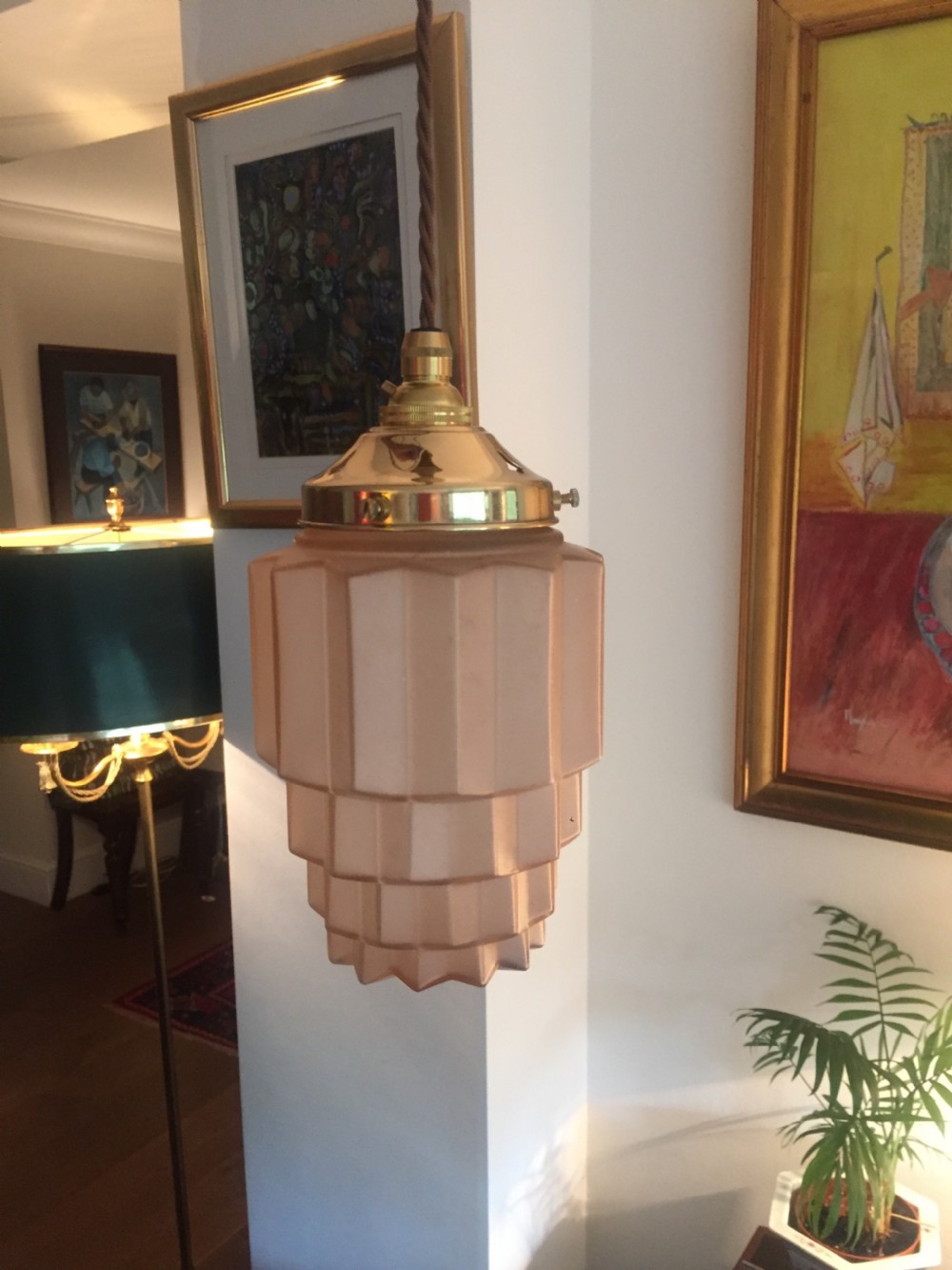 Iconic Art Deco Skyscraper Ceiling Light  View V