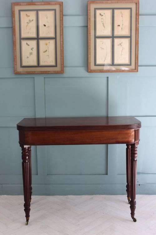william iv mahogany turnover top tea table - CATEGORY: ANTIQUE TABLES - DATED 1800