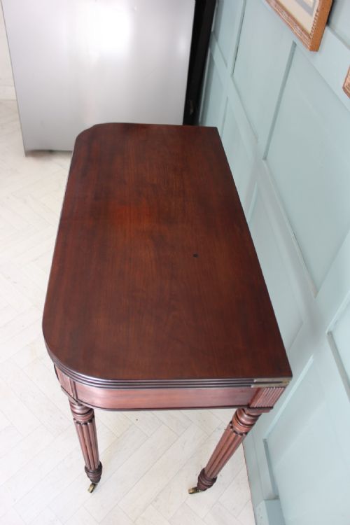 WILLIAM IV MAHOGANY TURNOVER TOP TEA TABLE - ADDITIONAL PHOTO 5