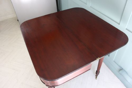 WILLIAM IV MAHOGANY TURNOVER TOP TEA TABLE - ADDITIONAL PHOTO 6