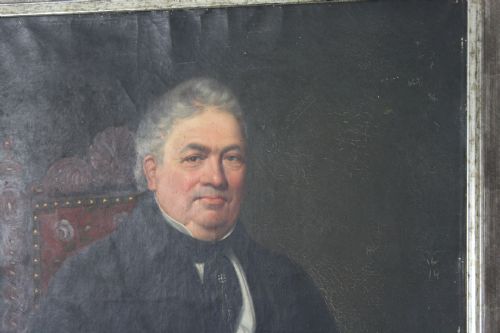 LARGE ANTIQUE PORTRAIT OF FRENCH GENTLEMAN - ADDITIONAL PHOTO 2