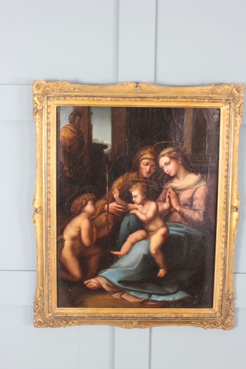 AFTER RAHAEL THE MADONNA OF DIVINE LOVE OIL ON CANVAS - ADDITIONAL PHOTO 1