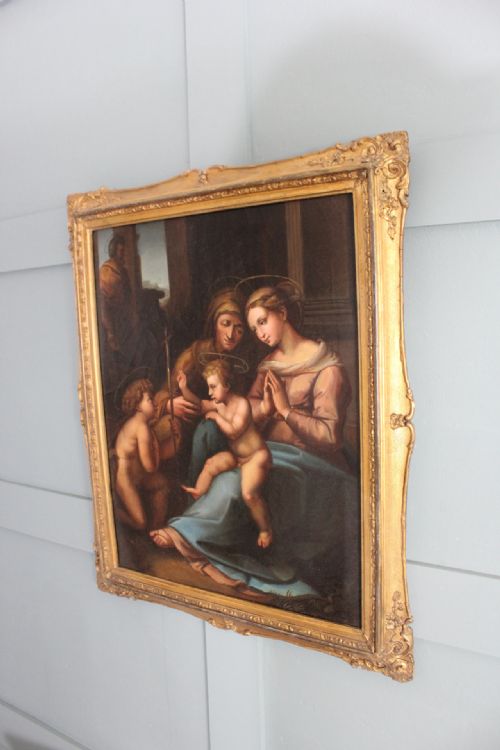 AFTER RAHAEL THE MADONNA OF DIVINE LOVE OIL ON CANVAS - ADDITIONAL PHOTO 3
