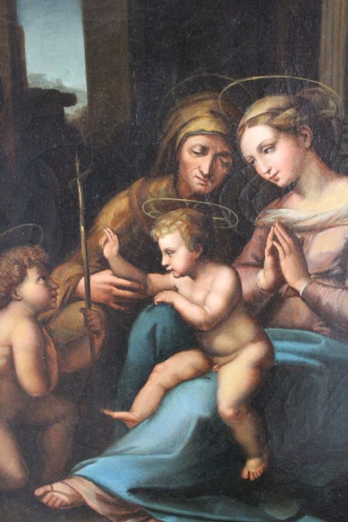 AFTER RAHAEL THE MADONNA OF DIVINE LOVE OIL ON CANVAS - ADDITIONAL PHOTO 4