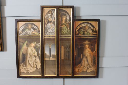 arundel society chromolithograph of the annunciation - CATEGORY: ANTIQUE ART - DATED 1880