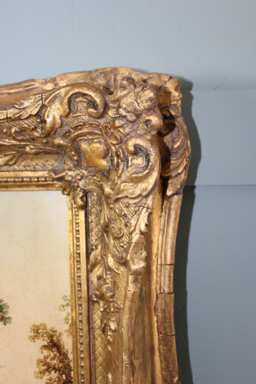 18TH CENTURY ITALIANATE CLASSICAL LANDSCAPE OIL PAINTING IN THE MANNER OF CLAUDE LORRAIN - ADDITIONAL PHOTO 5