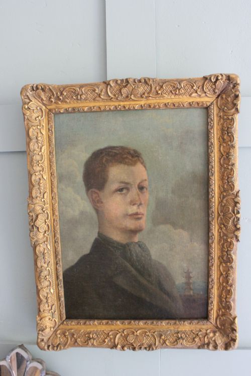 19TH CENTURY ANGLOCHINESE PORTRAIT OIL PAINTING OF A BRITISH GENTLEMAN - ADDITIONAL PHOTO 1