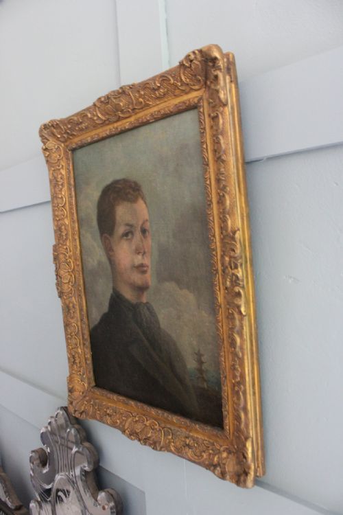 19TH CENTURY ANGLOCHINESE PORTRAIT OIL PAINTING OF A BRITISH GENTLEMAN - ADDITIONAL PHOTO 3