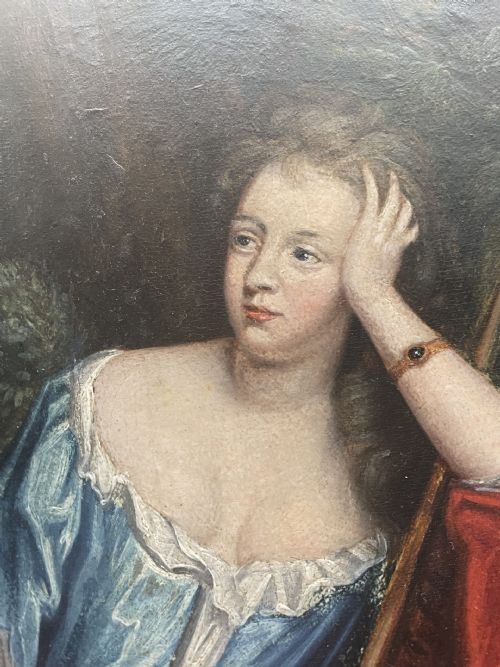 SIR GODFREY KNELLER MRS VOSS AND CATHERINE KNELLER OIL CANVAS - ADDITIONAL PHOTO 2