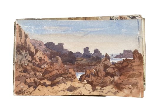 VICTORIAN COLLECTION OF WATERCOLOURS VIEWS OF GUERNSEY - ADDITIONAL PHOTO 1