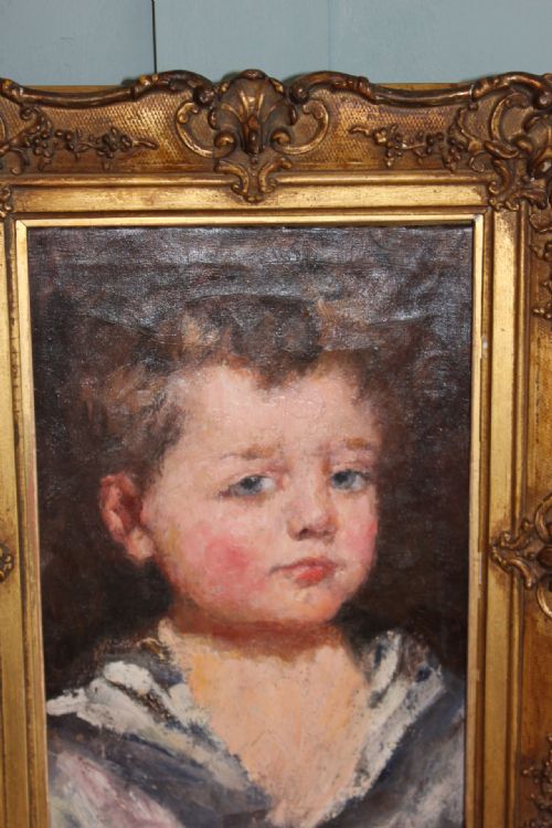 STUDIO OF ROBERT HENRI COZAD OIL ON CANVAS SAILOR BOY MICK - ADDITIONAL PHOTO 3