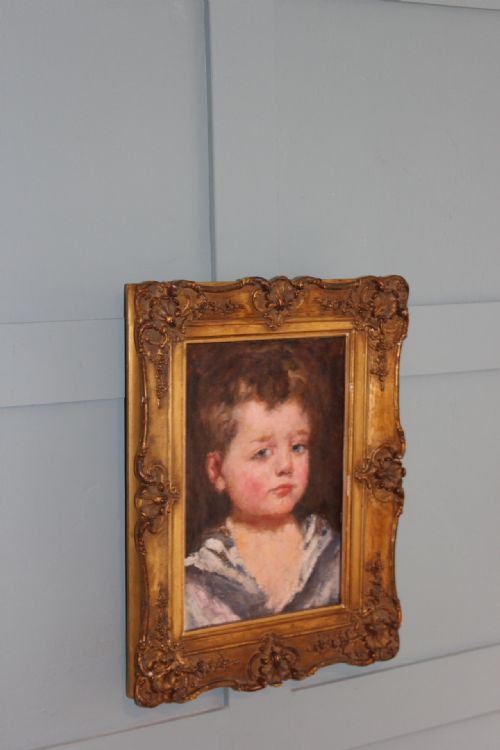 STUDIO OF ROBERT HENRI COZAD OIL ON CANVAS SAILOR BOY MICK - ADDITIONAL PHOTO 4
